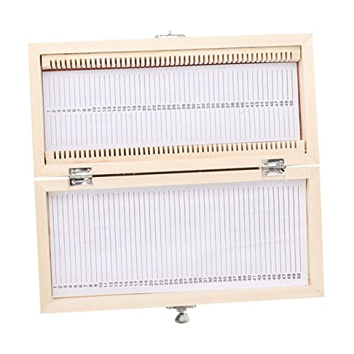 FUNOMOCYA Microscope Specimen Storage Wooden Numbered Slots Aesthetically Pleasing 50 Slides Capacity