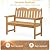 Outdoor Garden Bench,2-Person Poly Lumber Patio Bench, Slatted Patio Loveseat,All-Weather Outdoor Bench that Never Rot and Fade, Suit for Garden, Porch and Park
