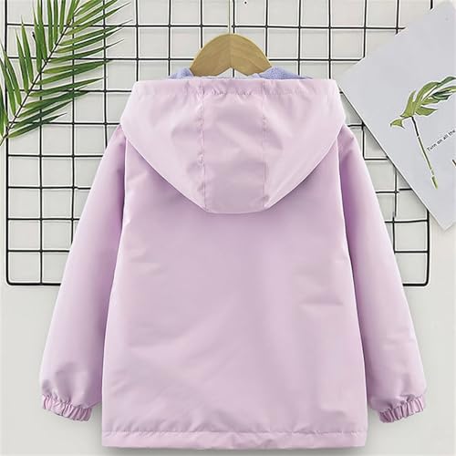 Girls Fleece Lined Hooded Jacket Waterproof Rain Coat Zip Up Oversized Windbreaker Teen Fall Winter Hiking Raincoat4