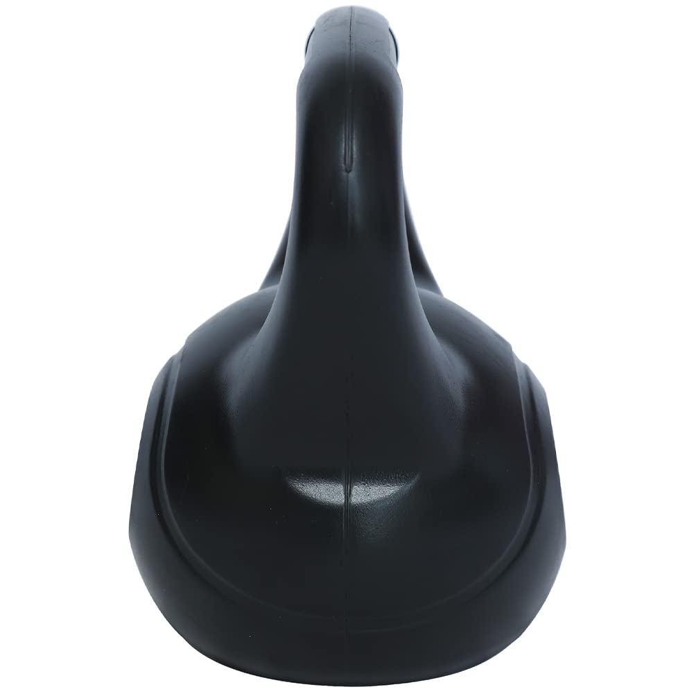 BAKAJI Kettlebell 12 Kg di Peso in PVC e Cemento per Palestra, Fitness, Riabilitazione, Esercizio, Allenamento Forza, Impugnatura Ergonomica Anti-Scivolamento, Fondo Piatto per Maggiore Stabilità