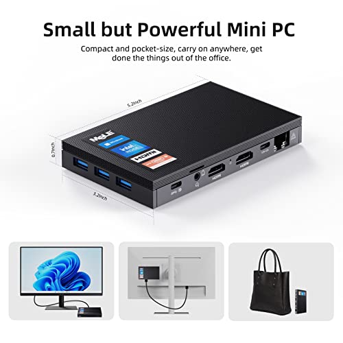 Mele Quieter3C Fanless Mini Pc Windows 11 Pro Celeron N5105 8Gb 128Gb Micro Computer With Full Function Type C Small Desktop Wifi6 Gigabit Ethernet Ipxe Unlock Bios Pd Charging For Industrial Media #TOP7