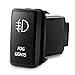 MICTUNING Backlit FOG LIGHTS Symbol Push Button with Wiring Kit ON-OFF Switch for Toyota (White, Surface Size 1.54 x 0.83 inches)