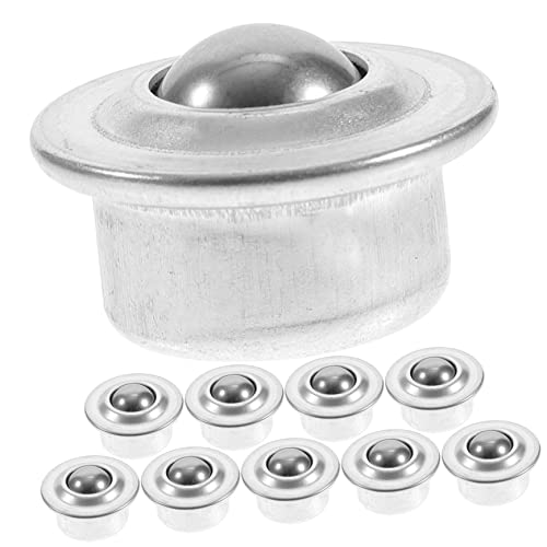 NAMOARLY 10pcs Metal Ball Bearing Ball Bearings Bearing Wheels Ball Casters Transfer Caster Bearings Roller Universal Bearing Precision Bearings Roller Transfer Bearing Casters Flange Units