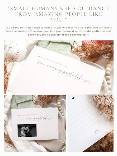 Image of Joli Coon Will you be my godfather wooden card with pocketfold envelope and seal sticker - Godfather proposal
