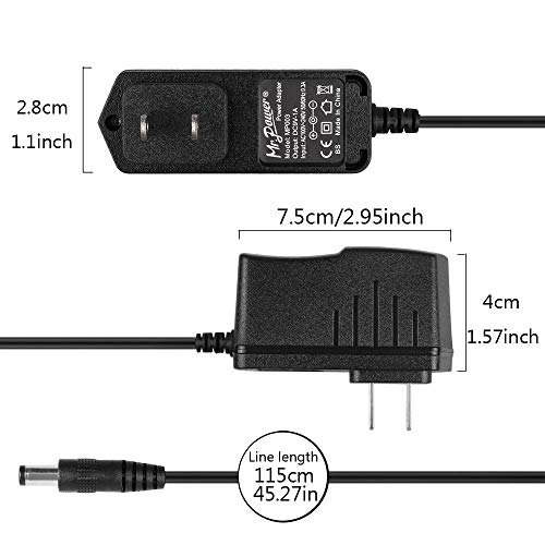 Mr.power Guitar Effects Power Supply Adapter 9V Dc 1A (1000Ma) With Daisy Chain Cord Cable Free Insulated Cap (9V Adapter + 3 Way Cable) #TOP1