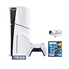 PlayStation 5 Slim Disc Edition Fortnite Flowering Chaos Bundle and Mytrix Controller Charger - White, Slim PS5 1TB PCIe SSD Gaming Console
