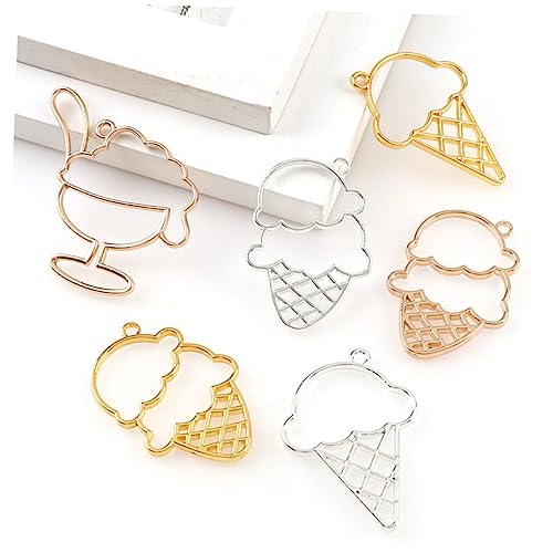NUOBESTY 9piezas Conjunto De Borde De Marco Vacío De Aleación Colgantes Para Hacer Tú Mismo Adhesivo Uv Estilo Mixto Para Hacer Joyas Kc