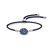 Swarovski Power Women's Water Element Bracelet with Blue and Gold Toned Crystals on a Blue Band with Bolo Closure and Stainless Steel Embellishments