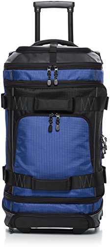 Amazon Basics Ripstop Rolling Travel Luggage Duffle Bag With Wheels - 28 Inch, Blue