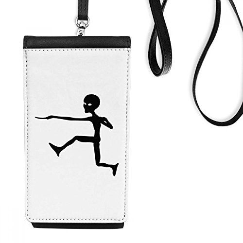 Cadeau Porte-Monnaie Alien Monstre de Saut en Cuir pour Geek