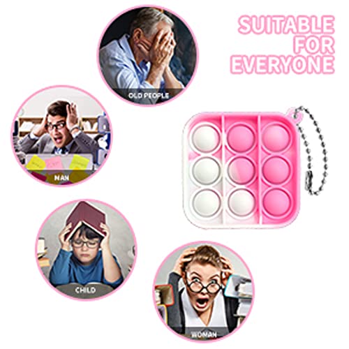 Antyd 52 Pcs Mini Push Pop Keychain Bubble Squeeze Sensory Fidget Toys, Anxiety Stress Reliever Hand Toys,Party Favors Supplies Idea Gifts For Kids Adults… #TOP3