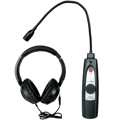 Vanlison Ultrasonic Leak Detector for HVAC/Automotive/Industrial Use | 38-42kHz Frequency Range Detection with Sound & Light Alerts Portable Gas/Air/Water Leakage Finder Kit Adjustable Sensitivity