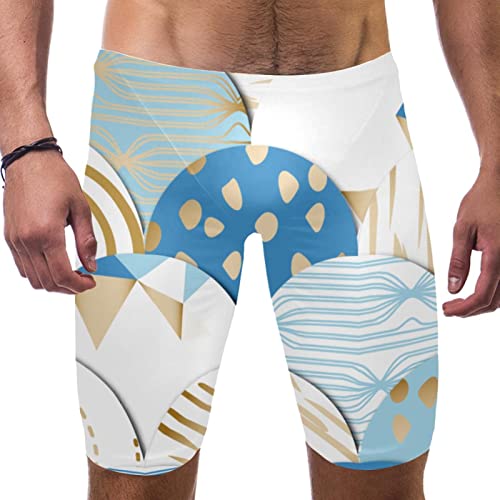 Short de bain garçon motif cercles bleus maillot multicolore 3XL