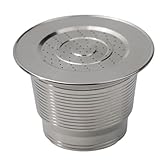Wodsty for Stainless Steel Reusable Coffee Pod, 3.7 x 2.7 cm Permanent Filter Capsule, & Dishwasher Safe, 1 Pack, Silver