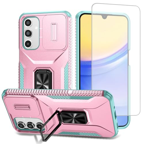 Coque Galaxy A16 5G antichoc avec anneau magnétique et protection objectif