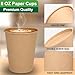 PULOSPACK 200 Pack 8 oz Brown Disposable Paper Coffee Cups, Durable Leak-Proof Kraft Paper Cups for Hot/Cold Drinks, Unbleached Paper Cups for Home, Office, Party, Cafes, Events 7