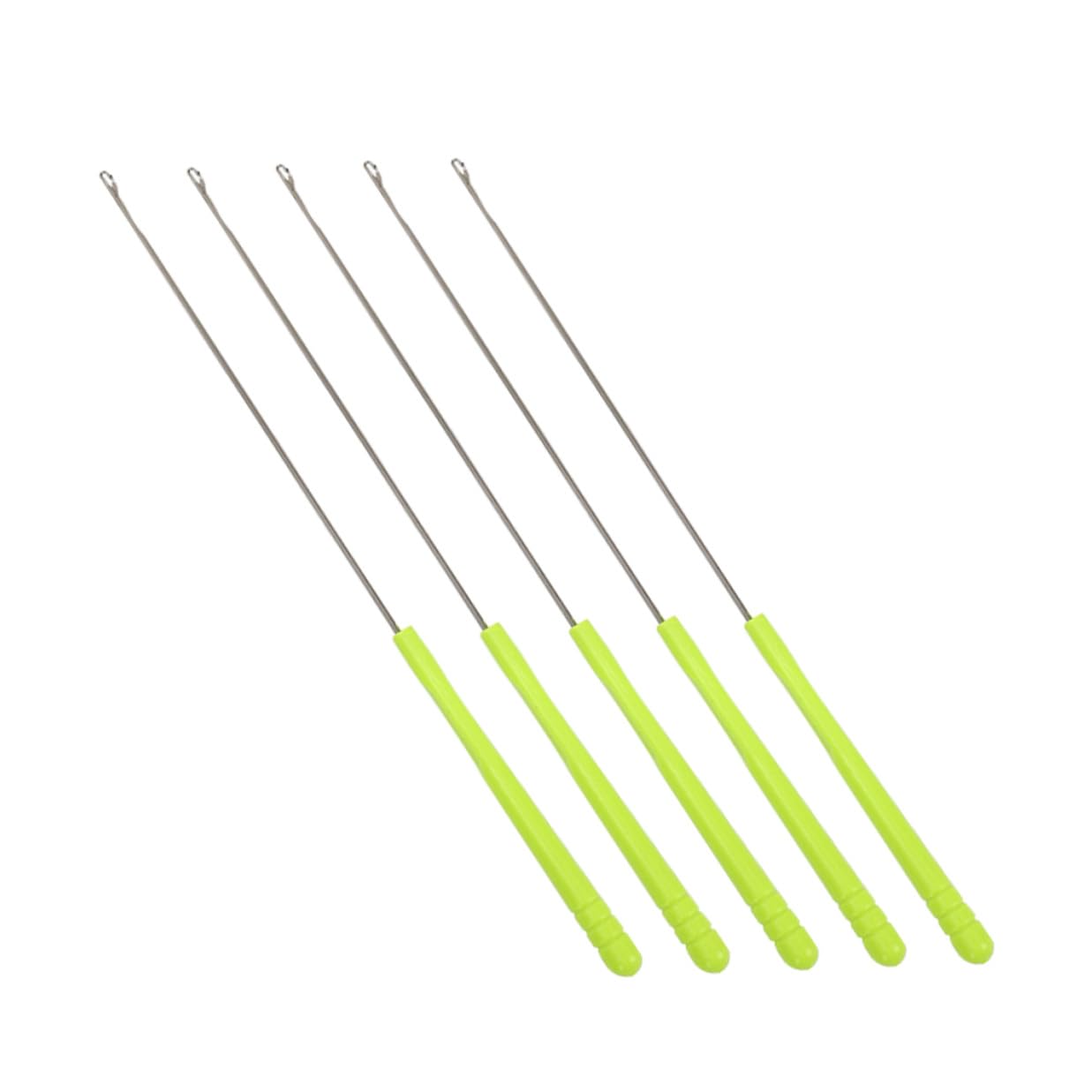 Ganchos de ganchillo de plástico ergonómicos, agujas largas para tejer y crochet artesanal