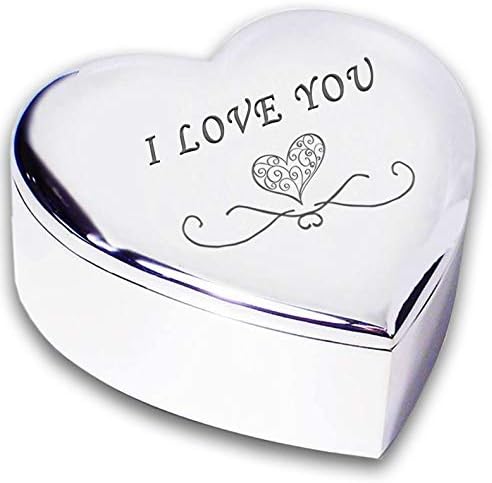 Chris Bag Of Goodies I Love You Silver Heart Trinket Box Gifts Presents Ideas for Her Women Fiance Romantic My Girlfriend Wife Mum Wedding Anniversary From Son Daughter Husband