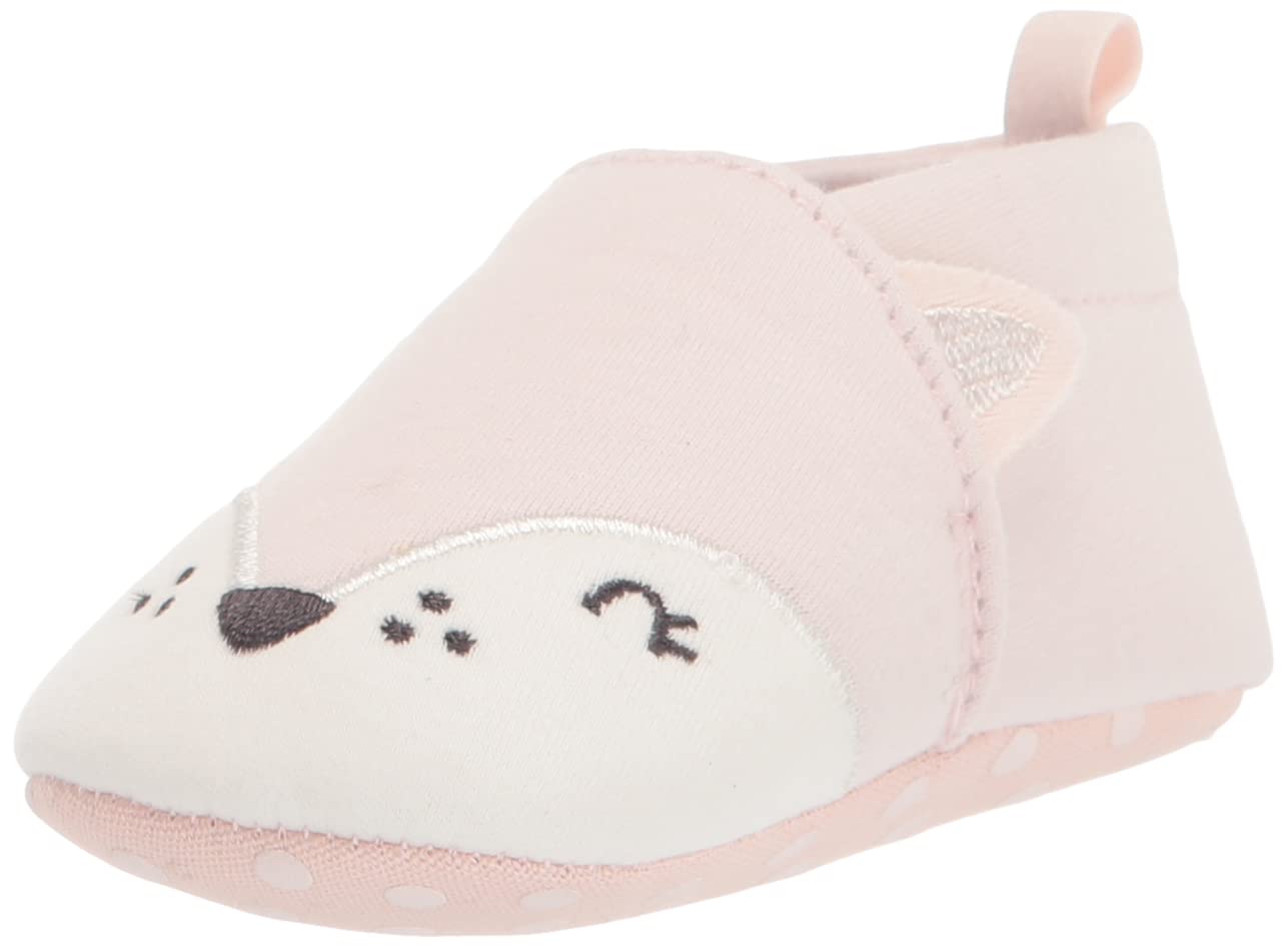 Gerber Baby Moccasins Crib Shoes Newborn Infant Neutral Boys Girls, Kitty Pink, 6 9 Months Unisex