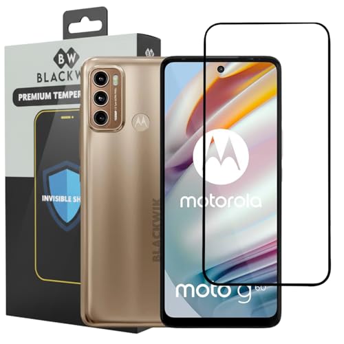 Image of Blackwik Tempered Glass Screen Protector for Motorola Moto G40 Fusion /Motorola Moto G60 with Edge-To-Edge Protector Coverage | Easy Installation Kit (Black)