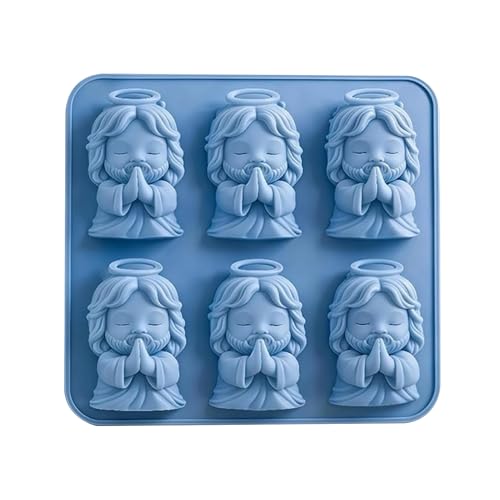 Ice Molds | 6 Cavity 3D Praying Jesus Shape Non Stick - Mini Jesus Silicone Ice Trays,for Daily Life Kitchen Party Picnic Campin