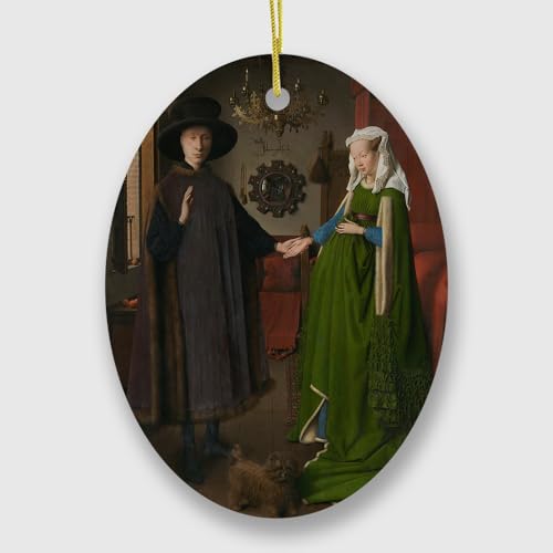 Jan Van Eyck The Arnolfini Portrait Ornament, Famous Painting Christmas