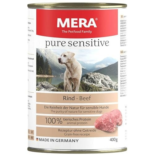 MERA Dog Pure Sensitive Meat Rind 400g-Dose (Menge: 6 je Bestelleinheit)