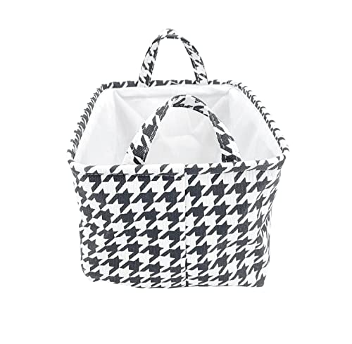 Image of House of Quirk 15Litre Storage Baskets, Rectangle Collapsible Storage Bins with Handles for Closet Shelves Organizer, Decorative Baskets for Home, Office, Nursery, Laundry (30x25x20cm, Medium)