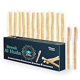 Sewak Al Huda Pack of 12 Miswak Sticks with 2 Holders - Vacuum Sealed Natural Chewing Sticks for Teeth - Natural Flavored Toothbrush for Teeth Whitening, Oral Health, and Fresh Breath || Pack of 12