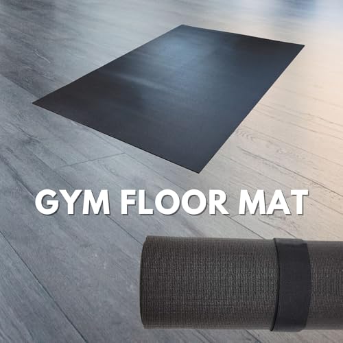 Image of Maruti Premium Black Gym Floor Mat 8x5 feet - High-Density, Non-Slip Exercise Mat,Waterproof,BPA Free for Home and Commercial Gym,Fitness Studioes thikness 30MM