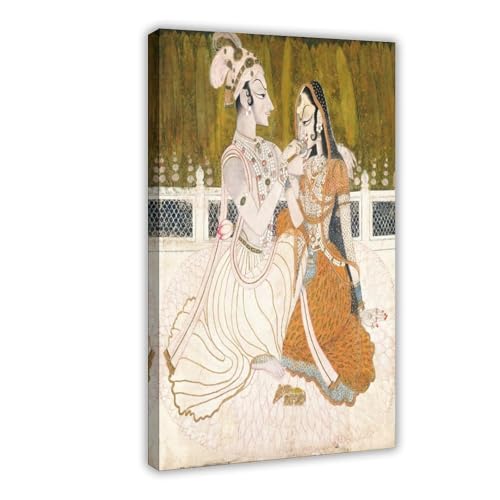 Impression Krishna et Radha Nihâl Chand pour apaiser l'ambiance du salon