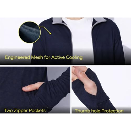 Image of MIA FASHION Men's Sunscreen Jacket with UPF 50+ UV Protection - Lightweight Breathable Quick Dry Summer Jacket for Sun & Pollution Protection, Ideal for Biking, Gym, Hiking & Outdoor Sports