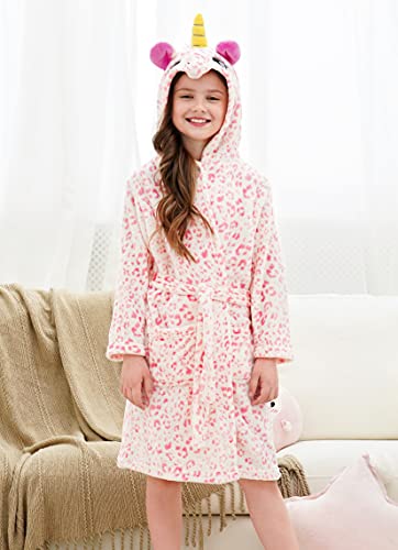 Image of Doctor Unicorn Soft Unicorn Hooded Bathrobe Sleepwear - Unicorn Gifts for Girls