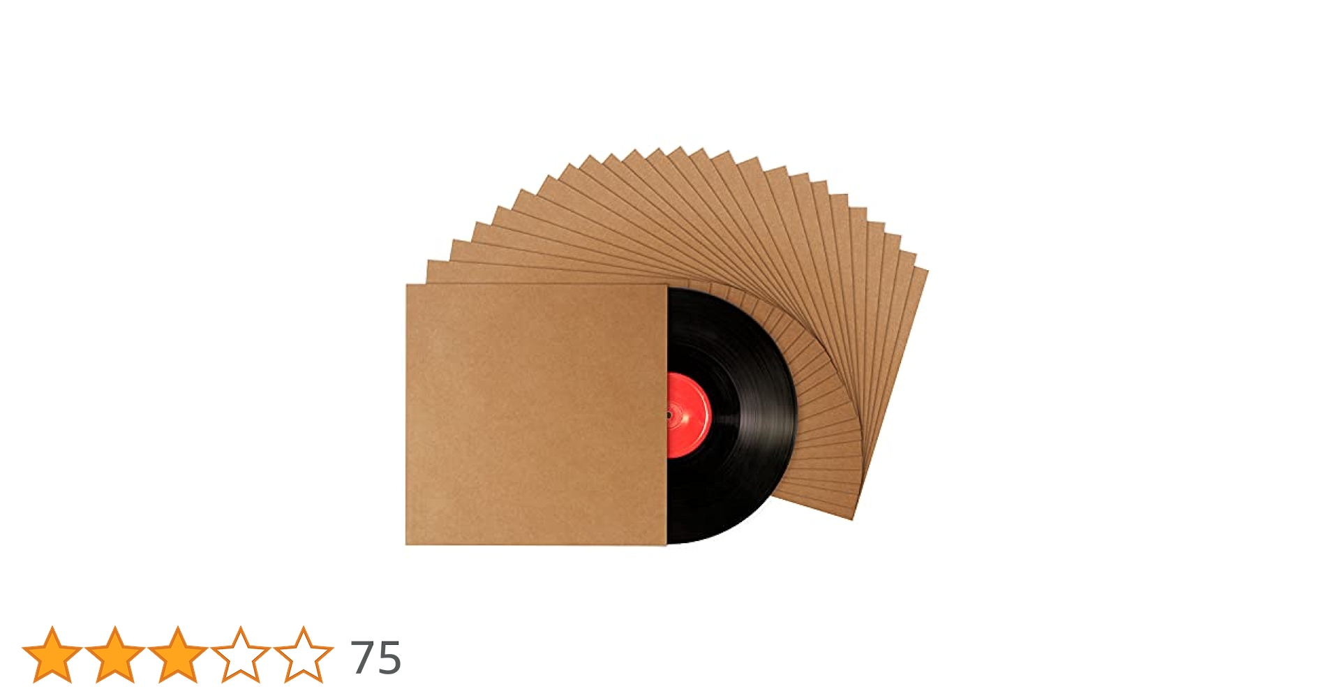 25 Pochettes Vinyles 33 Tours Blanches - 31x31 Cm, Sans Trou, Carton Sans Acide