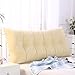 QAZW Mode Peluche Tête De Lit Coussin Couleur Unie Simple et Double Triangulaire Oreiller Cale Amovible Confortable Coussin de Lecture Oreiller pour Canapé lit Chambre etc 120cm