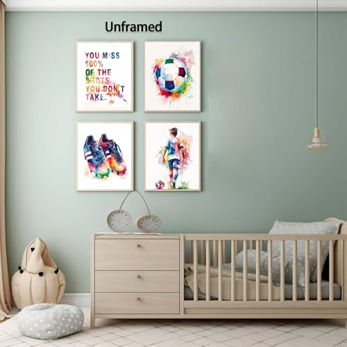 Image of Frimeeme Graffiti Soccer Canvas Wall Art, 8x10 In, Unframed