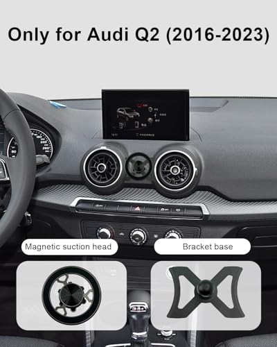 SPTSSWET Magnetyczny uchwyt samochodowy na telefon do Audi Q2 2016 2017 2018 2019 2020 2021 2022 2023 do MagSafe Ultra Magnet obrót o 360° kompatybilny z iPhone 17 16 Pro Max 15 14 13 12