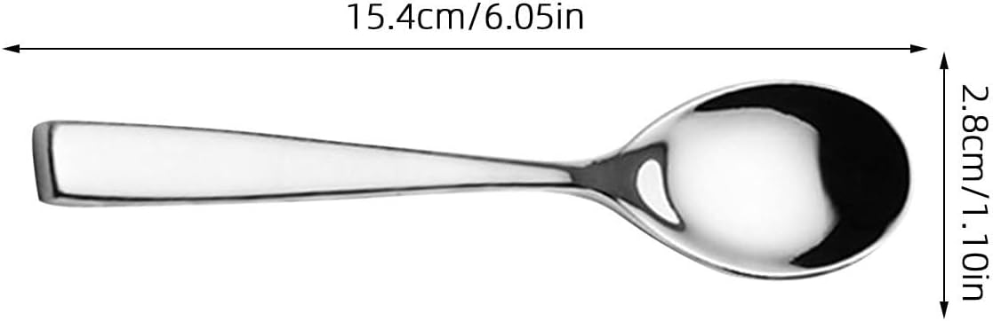 10pcs Small Spoons for Dessert: Stainless Steel Coffee Spoons - Small Espresso Mixing Stick Ice Cream Teaspoon For Sugar Cake Soup Antipasto