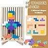 Laynertoys Wooden Stacking Puzzle Toy,3D Wooden Montessori Puzzles Toy,Giant Russian Block Game,Puzzle Board for Kids Jigsaw Puzzle Toddlers Brain Teasers for Kids 5-7 8-12 Years