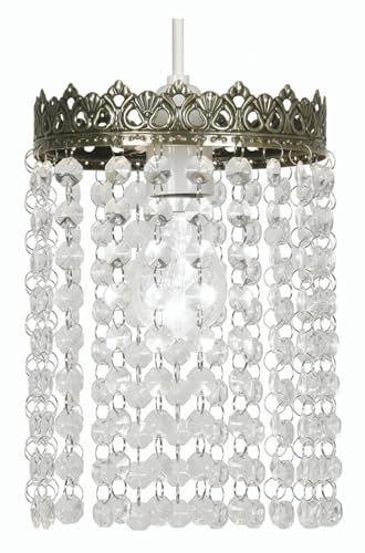 Suspension laiton antique de 15 cm pour petit espace sombre