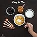 Copper Gemz Measuring Spoons Set of 6 - Extra Sturdy, Heavy Duty. Narrow Shaped Long Handles Fit Small Jars. Stainless Steel. Mirror Polished Copper/Rose Gold Finish