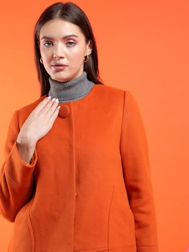 Image of KOTTY Womens Cotton Blend Standard Length Elegant Style Coat - Classic Style with Modern Detailing
