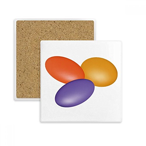 Coaster Tasse absorbant pierre carré dessous de verre multicolore - 2