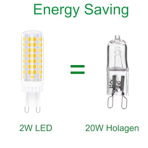WULUN G9 LED Bulb, No Flicker 7W Equivalent to 60W Halogen Bulbs, 650LM, Warm White(3000K), 95pcs SMD LEDs - Image 3
