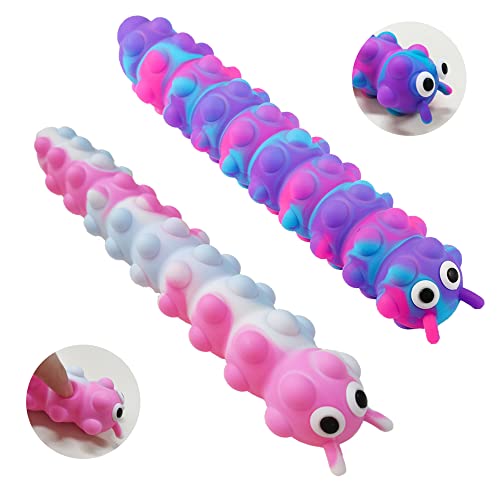 Image of Langmeil Suction Pop Fidget Toy, Relax and Pressure Relief Toys, 3D Squeeze Anti-Pressure Popper Sensory Toys for Kids and Adults(Purple & Pink)