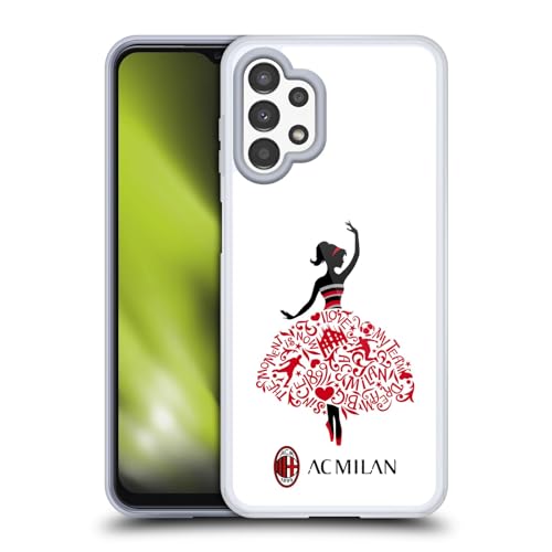 Funda gel Samsung A13 diseño AC Milan con cantos reforzados para caídas