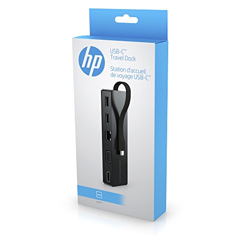 HP Travel Dock for USB-C Laptops (USB-C to HDMI, VGA, USB, and Ethernet)