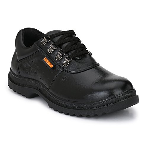 Fashion Tree Men's Timberwood TW12A, Steel Toe Safety Shoe for in Genuine Leather (Black Colour)