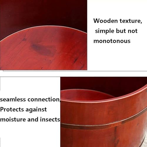 Bañera de madera natural para pies con tapa miniatura 7