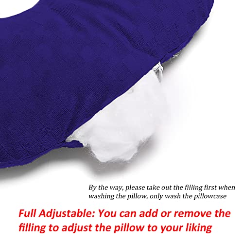 Image of Ear Piercing Pillow for Side Sleepers, Pillow with an Ear Hole for CNH and Ear Pain Ear Inflammation Pressure Sores, O-Shaped Side Sleeping Pillow, Ear Guard Pillow(Dark Purple)